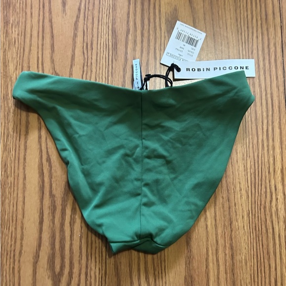 NWT Robin Piccone Ava Clean Finish Women's Swim Bikini Bottom Solid Sage Size XS - Picture 4 of 4